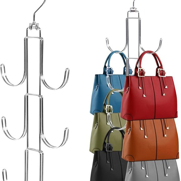 Purse Hanger Organizer for Closet, 2 Pack Handbag Storage Organizer, Hanging Pur - Picture 1 of 7